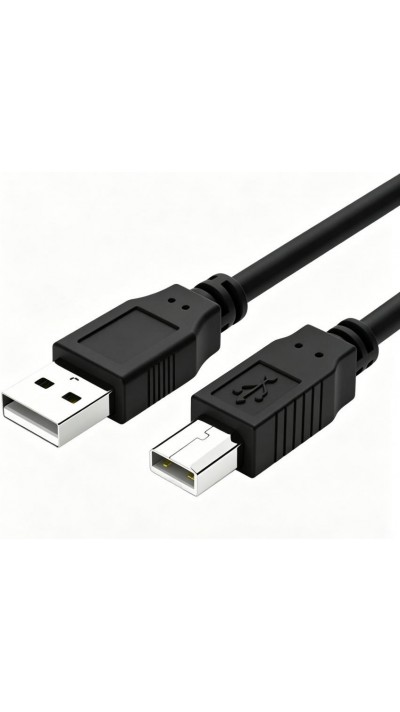 Câble pour imprimante et périphériques USB-B vers USB-A câble de données d'impression (3m) - Noir