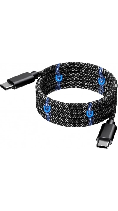 Câble USB-C vers USB-C magnétique (1.2 m) 240W avec Power Delivery 3.1 Choetech XCC-1054 - Noir