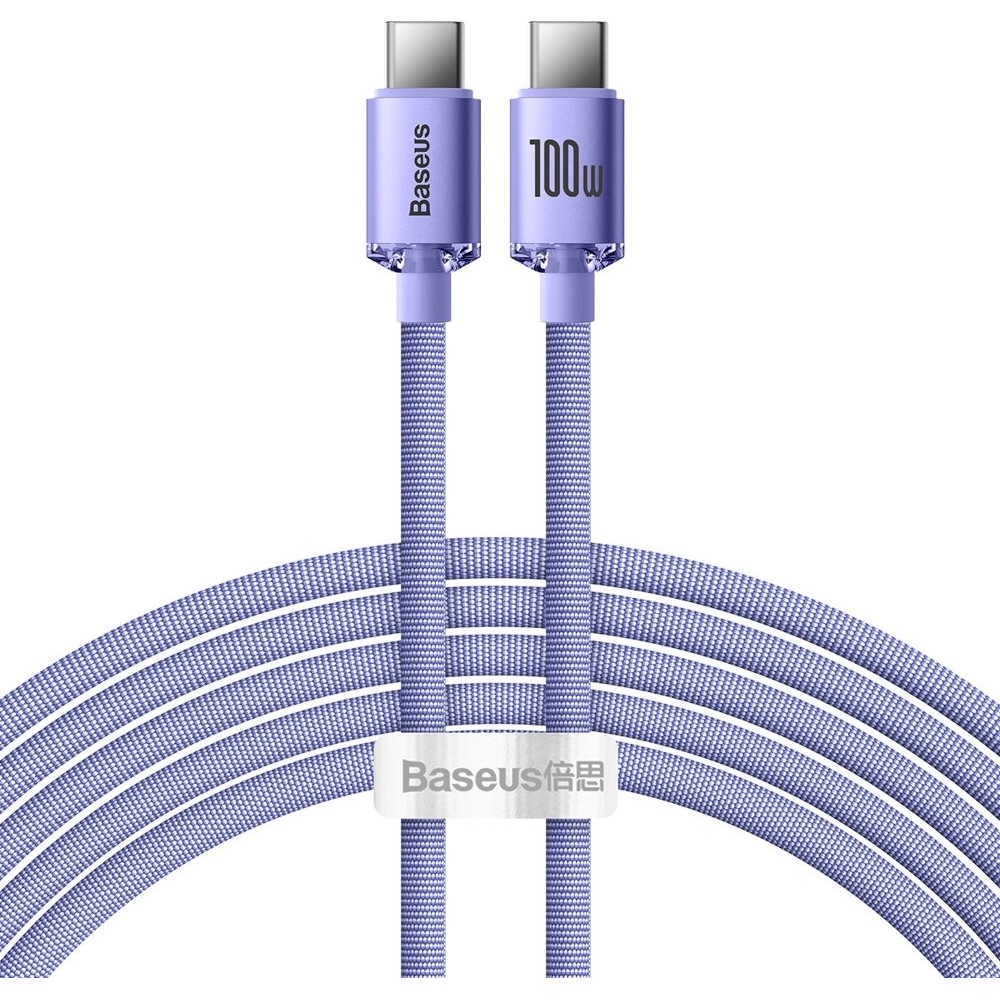 Câble USB-C vers USB-C PD QC 100W 5A 480Mb/s (2 m) Baseus - Violet