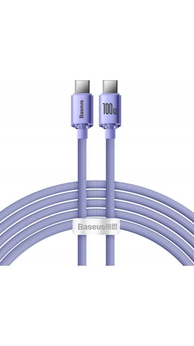 Câble USB-C vers USB-C PD QC 100W 5A 480Mb/s (2 m) Baseus - Violet