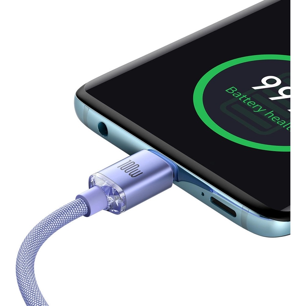 Câble USB-C vers USB-C PD QC 100W 5A 480Mb/s (2 m) Baseus - Violet