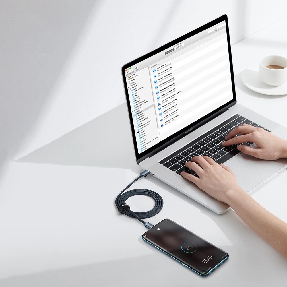 Câble USB-C vers USB-C PD QC 100W 5A 480Mb/s (2 m) Baseus - Violet