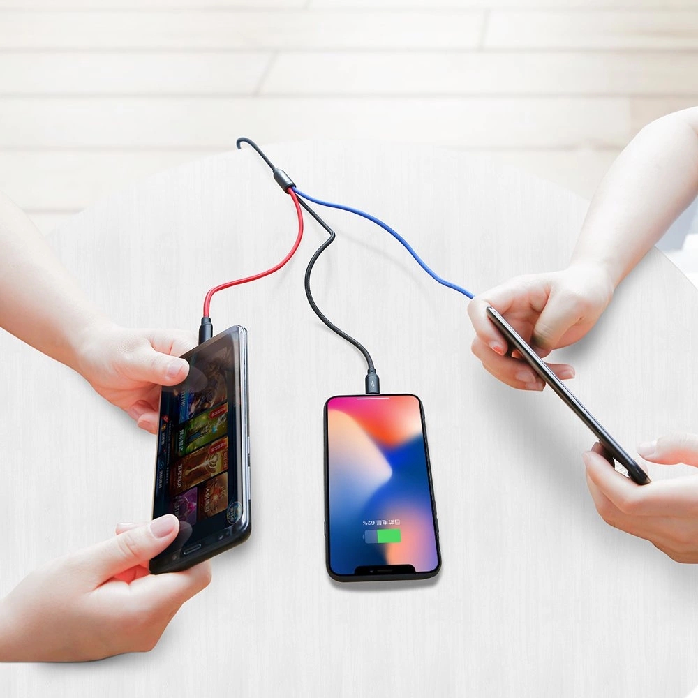 Câble USB 3 en 1 Baseus Micro USB / Lightning / USB-C 3.5A (1.2 m) charge et données - Noir
