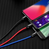 Câble USB 3 en 1 Baseus Micro USB / Lightning / USB-C 3.5A (1.2 m) charge et données - Noir