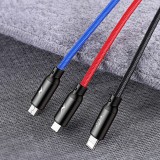 Câble USB 3 en 1 Baseus Micro USB / Lightning / USB-C 3.5A (1.2 m) charge et données - Noir