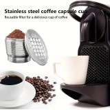 Capsule en acier inoxydable réutilisable pour café compatible avec machine Nespresso - Argent