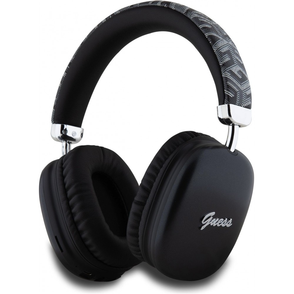 Casque sans fil Over-Ear Guess G Cube Script Logo audio haute qualité (USB-C) - Noir