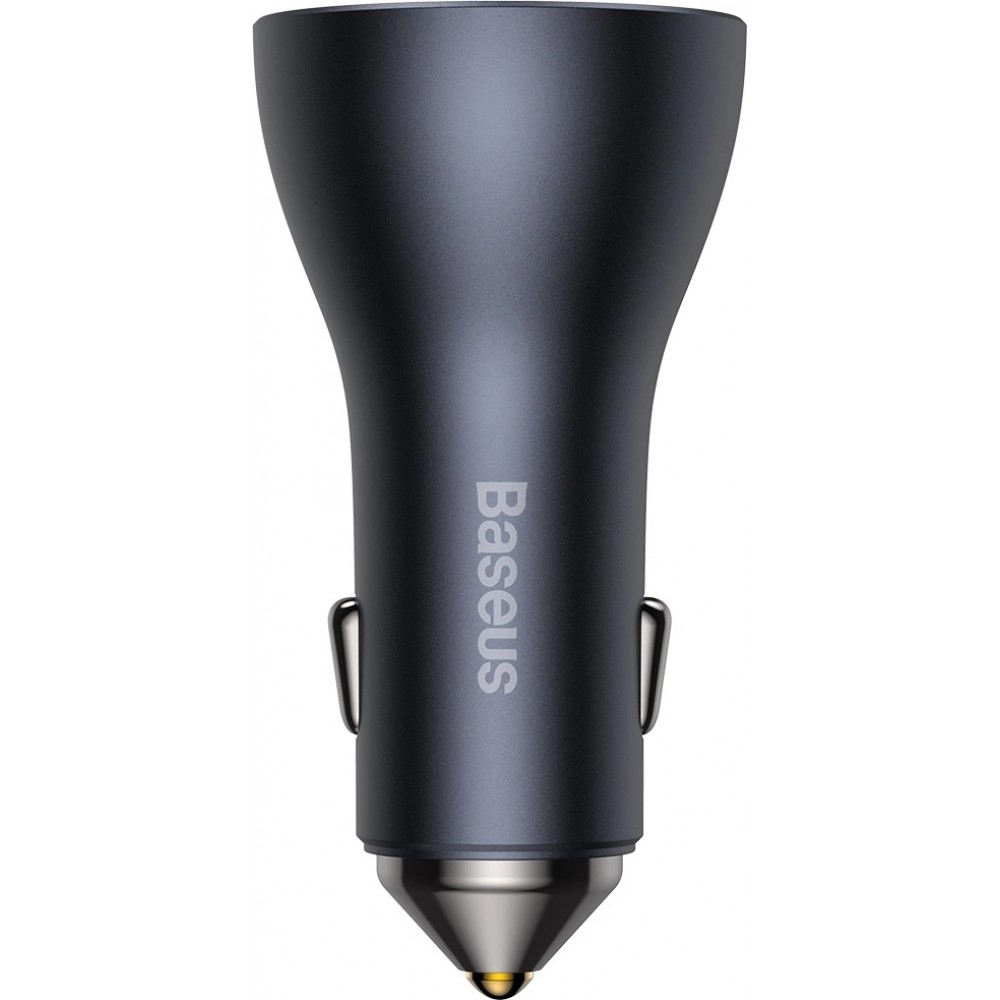 Chargeur de voiture Baseus Golden Contactor Pro USB-A et 2x USB-C 65W - Gris