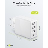 Chargeur multiport Goobay 30W 4 ports USB-A - Blanc
