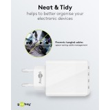Chargeur multiport Goobay 30W 4 ports USB-A - Blanc