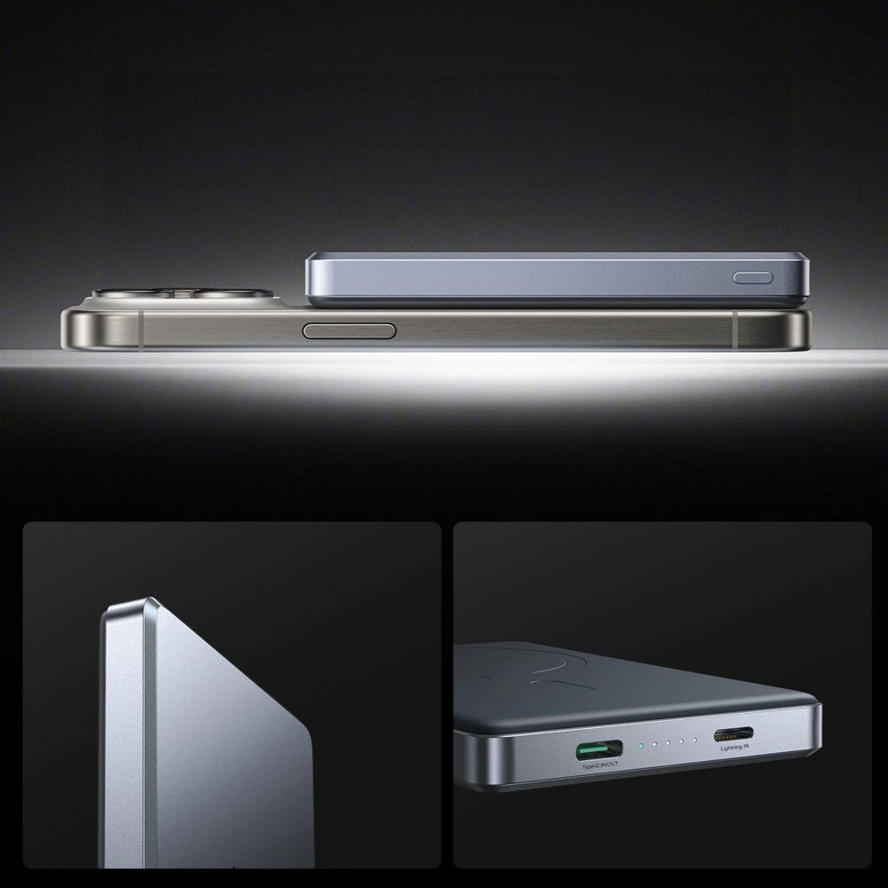 Batterie power bank magnétique Joyroom JR-PBM08 Pro 10000mAh 20W ultra fin MagSafe - Gris