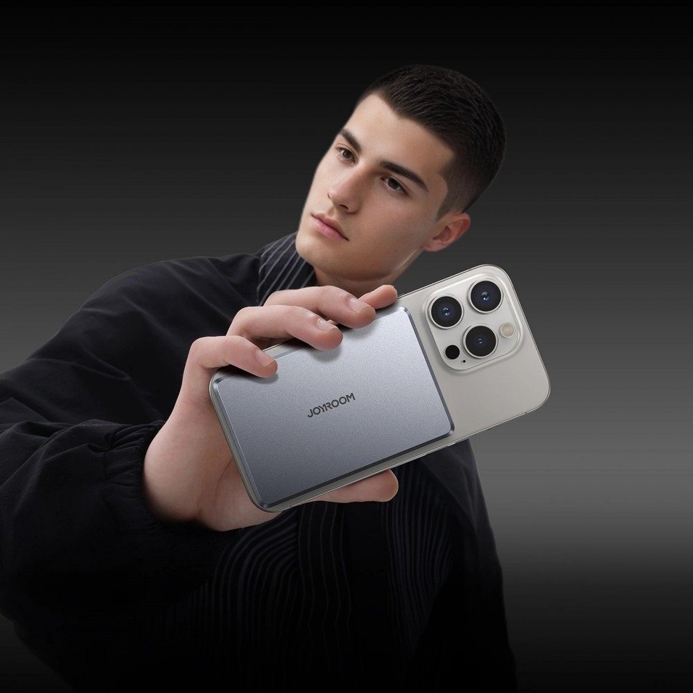 Batterie power bank magnétique Joyroom JR-PBM08 Pro 10000mAh 20W ultra fin MagSafe - Gris