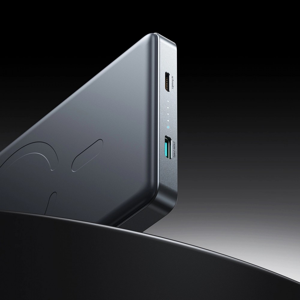 Batterie power bank magnétique Joyroom JR-PBM08 Pro 10000mAh 20W ultra fin MagSafe - Gris