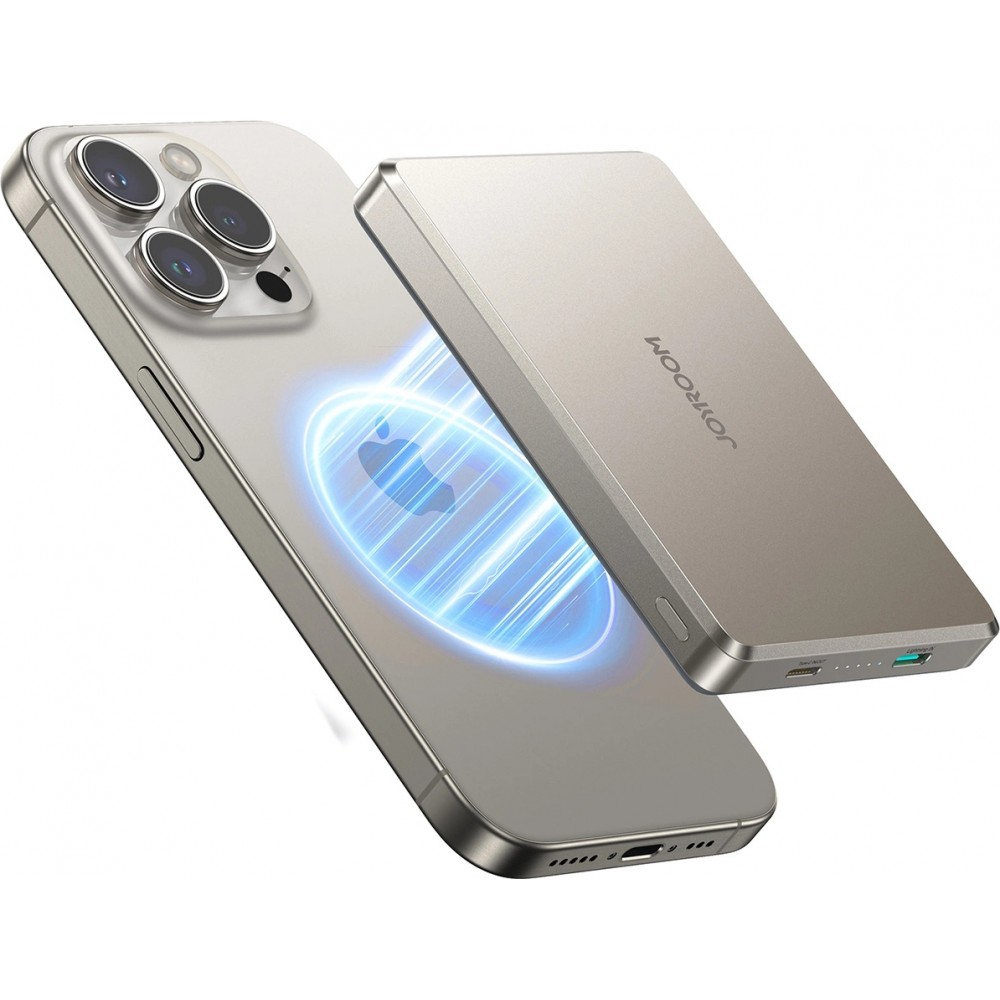 Batterie power bank magnétique Joyroom JR-PBM08 Pro 10000mAh 20W ultra fin MagSafe -  Titanium