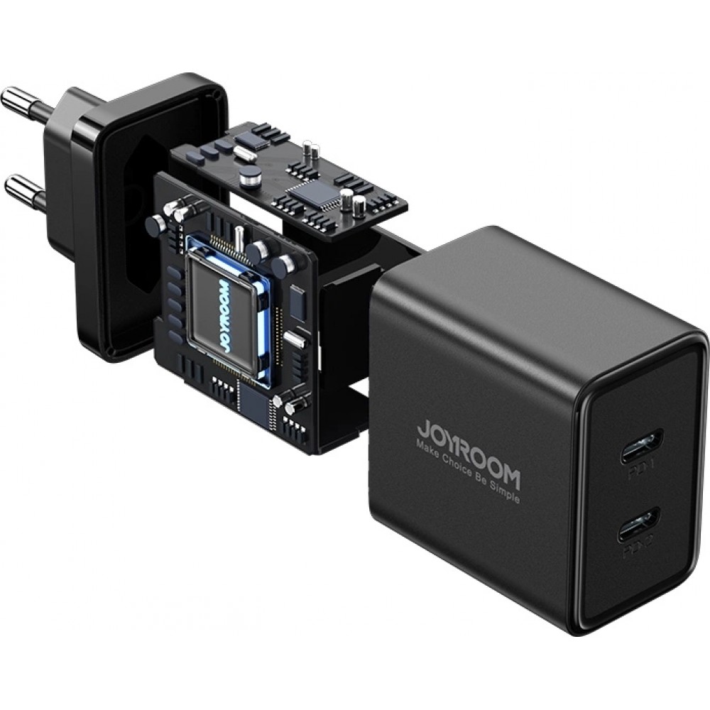 Chargeur rapide double USB-C (2x) 40W Joyroom JR-TCF09 - Noir