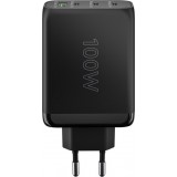 Chargeur rapide Goobay 100W GaN USB-C Power Delivery et USB-A adaptateur multiport - Noir