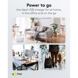 Chargeur rapide Goobay 45W GaN USB-C Power Delivery et USB-A adaptateur mural - Blanc