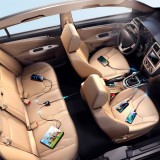 Chargeur rapide voiture Joyroom JR-CL05 78W multi 5 ports (2xPD+3QC3.0) câble 1.5m - Noir