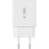 Chargeur Tech-Protect C35W USB-C PD 35W double port avec c&acirc;ble USB-C inclus - Blanc