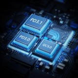 Chargeur voiture Choetech TC0024 165W ultra rapide avec 2x USB-C PD 3.1 + 1x USB-A rapide polyvalent - Noir