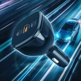 Chargeur voiture Choetech TC0024 165W ultra rapide avec 2x USB-C PD 3.1 + 1x USB-A rapide polyvalent - Noir