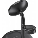 Choetech T585-F - Station de charge sans fil 3 en 1 magnétique pour iPhone / AirPods Pro / Apple Watch - Noir