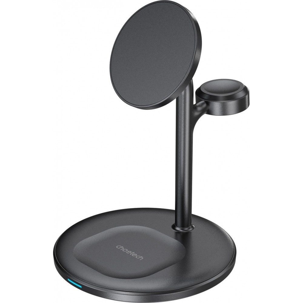 Choetech T585-F - Station de charge sans fil 3 en 1 magnétique pour iPhone / AirPods Pro / Apple Watch - Noir