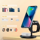 Choetech T585-F - Station de charge sans fil 3 en 1 magnétique pour iPhone / AirPods Pro / Apple Watch - Noir