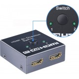Commutateur HDMI 2.0 bidirectionnel 2x1 / 1x2 4K UHD Switch HDMI double port haute vitesse répartiteur audio vidéo - Noir