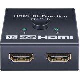 Commutateur HDMI 2.0 bidirectionnel 2x1 / 1x2 4K UHD Switch HDMI double port haute vitesse répartiteur audio vidéo - Noir