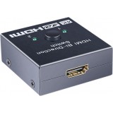 Commutateur HDMI 2.0 bidirectionnel 2x1 / 1x2 4K UHD Switch HDMI double port haute vitesse répartiteur audio vidéo - Noir