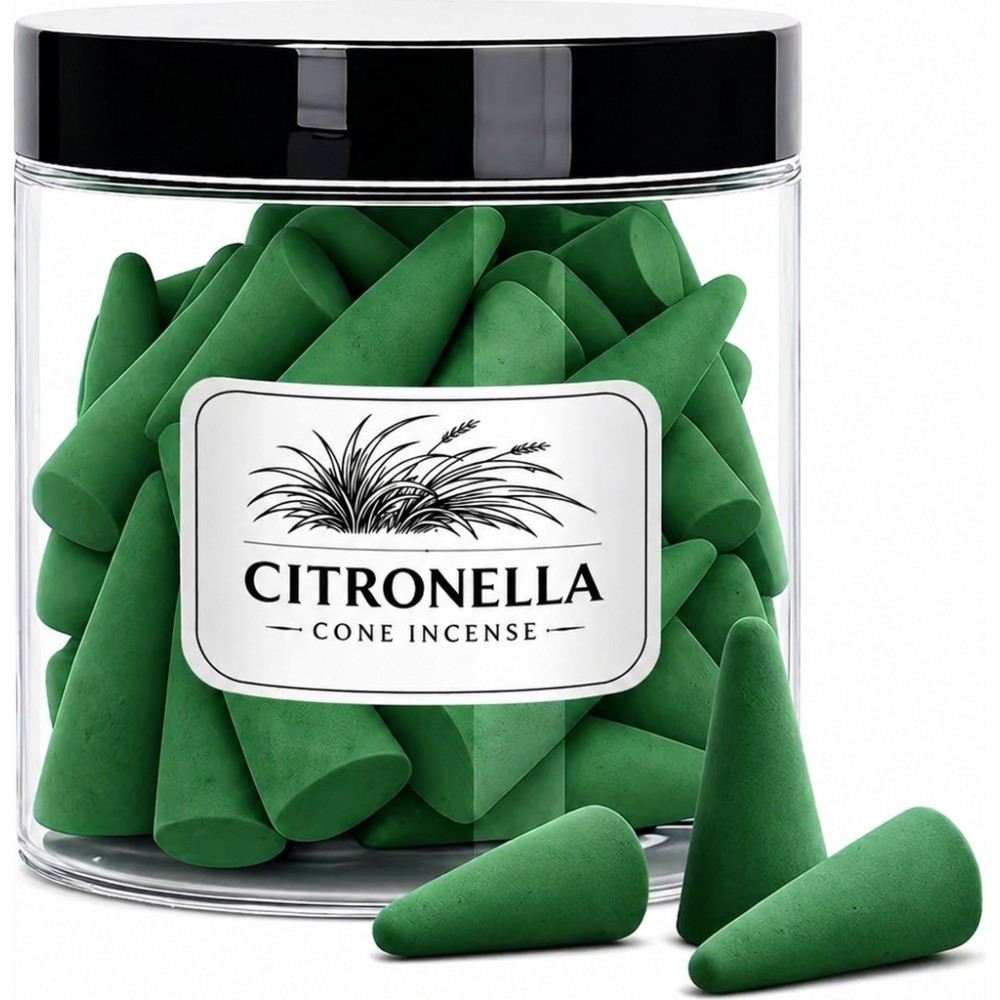 C&ocirc;nes d&rsquo;encens citronnelle premium faits main longue dur&eacute;e anti-moustique pour ext&eacute;rieur id&eacute;al pour l'&eacute;t&eacute; - Vert