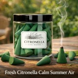 C&ocirc;nes d&rsquo;encens citronnelle premium faits main longue dur&eacute;e anti-moustique pour ext&eacute;rieur id&eacute;al pour l'&eacute;t&eacute; - Vert