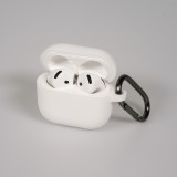 Coque AirPods 4 - Color&eacute;e en silicone protection souple et styl&eacute;e - Blanc