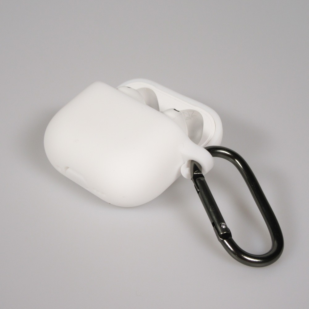 Coque AirPods 4 - Color&eacute;e en silicone protection souple et styl&eacute;e - Blanc