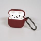 Coque AirPods 4 - Color&eacute;e en silicone protection souple et styl&eacute;e - Bordeaux
