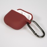 Coque AirPods 4 - Color&eacute;e en silicone protection souple et styl&eacute;e - Bordeaux
