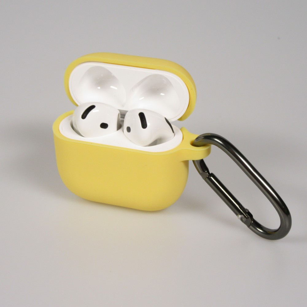 Coque AirPods 4 - Color&eacute;e en silicone protection souple et styl&eacute;e - Jaune