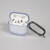 Coque AirPods 4 - Silicone TPU transparent - Bleu