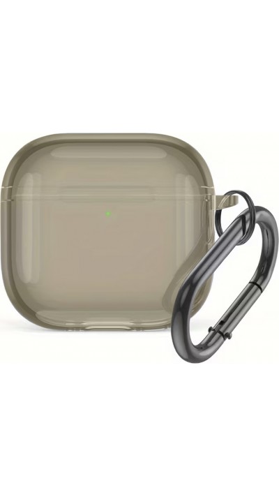 Coque AirPods 4 - Silicone TPU transparent - Brun