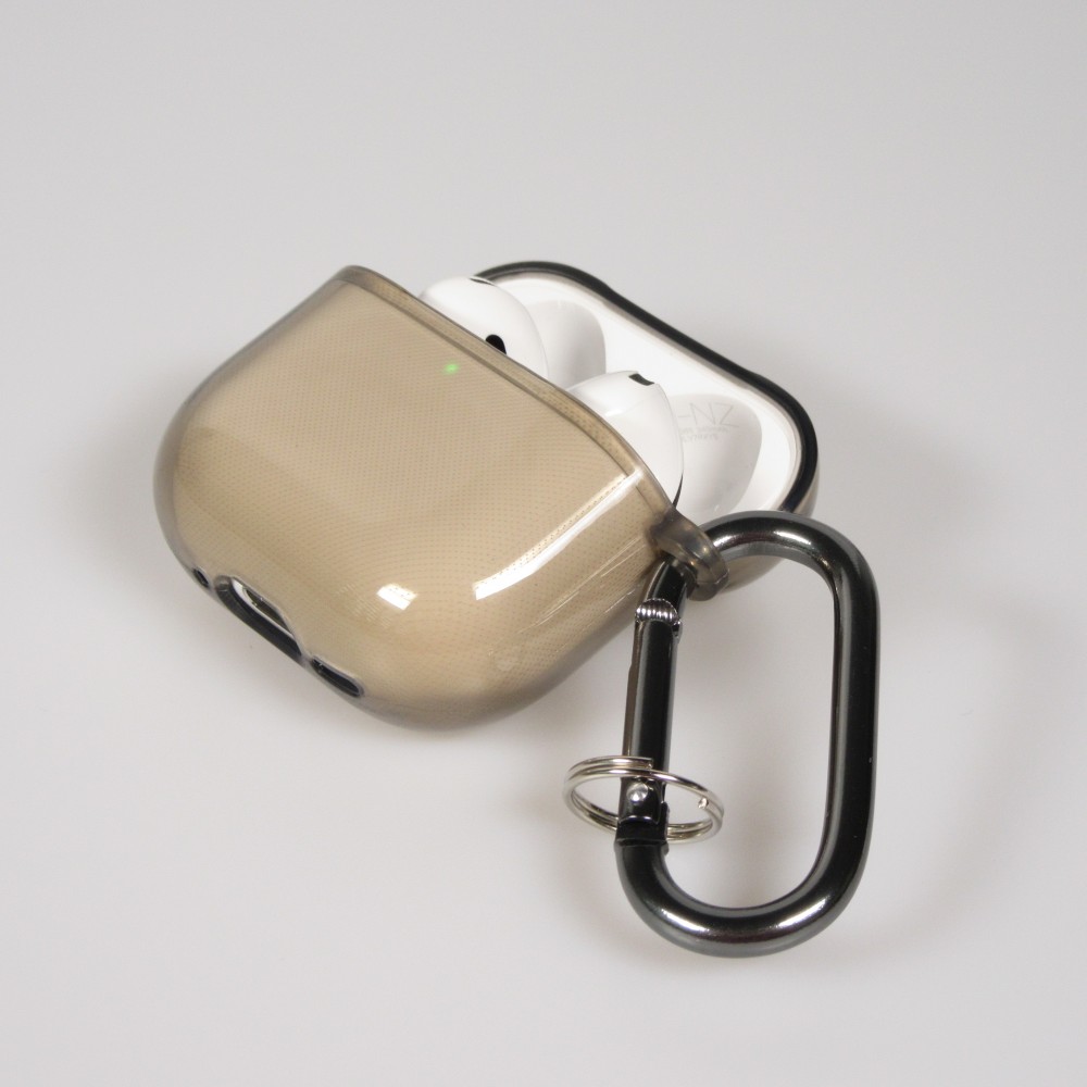 Coque AirPods 4 - Silicone TPU transparent - Brun