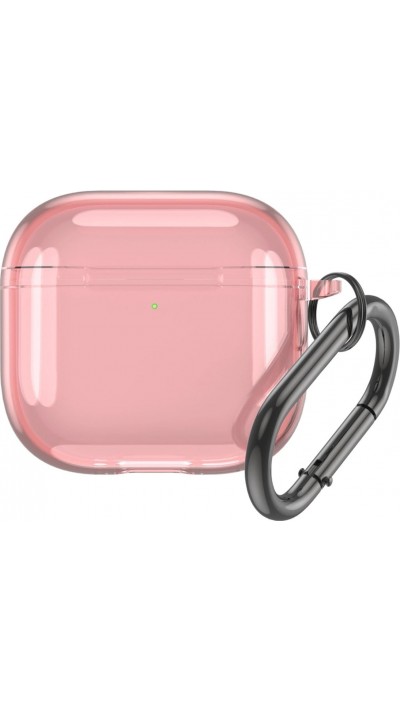 Coque AirPods 4 - Silicone TPU transparent - Rose