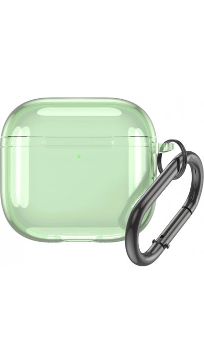 Coque AirPods 4 - Silicone TPU transparent - Vert
