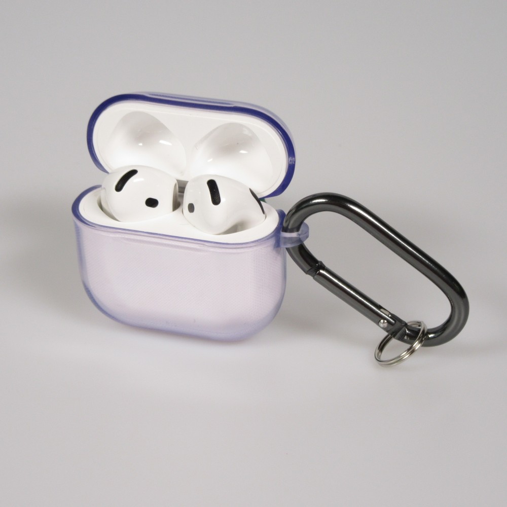 Coque AirPods 4 - Silicone TPU transparent - Violet