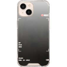 Coque iPhone 14 - Effet miroir caméra en silicone avec coins renforcés - Argent