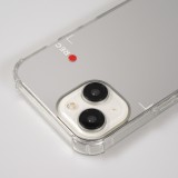 Coque iPhone 14 - Effet miroir caméra en silicone avec coins renforcés - Argent