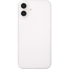 Coque iPhone 16 - Plastique ultra-fin texture mat semi-transparent - Blanc