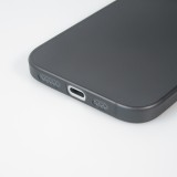 Coque iPhone 16 - Plastique ultra-fin texture mat semi-transparent - Noir