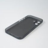 Coque iPhone 16 - Plastique ultra-fin texture mat semi-transparent - Noir