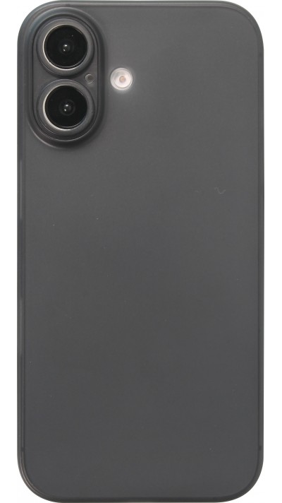 iPhone 16 Plus Case Hülle - Ultraflaches matte semi-transparente Kunststoff - Schwarz